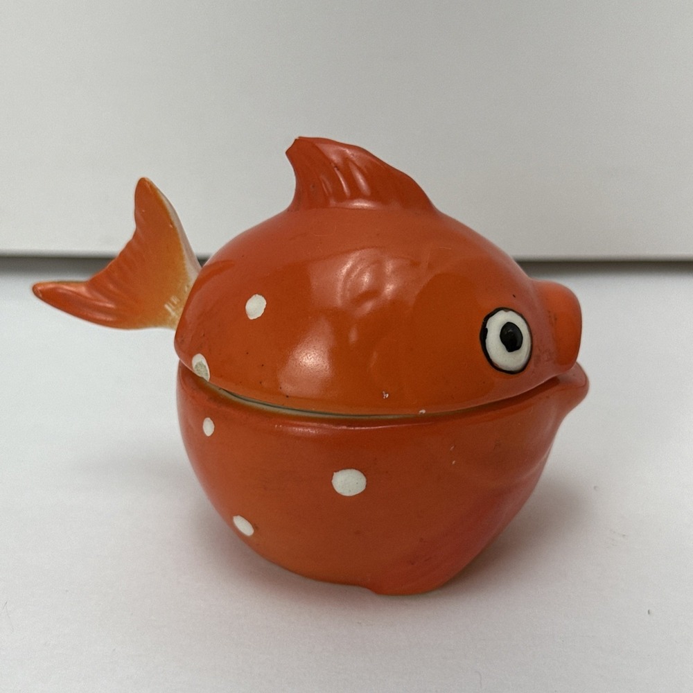 Hummel Goebel West Germany Orange Fish Salt Dish Jam Condiment Dish *Chipped*